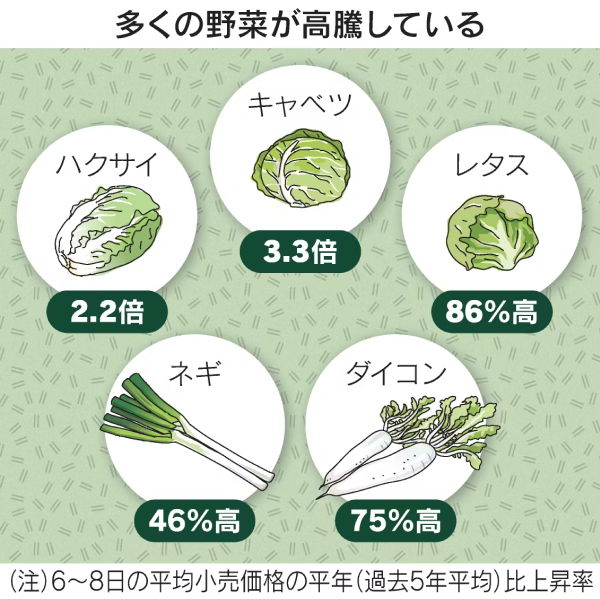 野菜も急騰